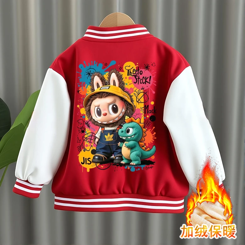 宝宝冬季衣服2025加绒儿童棒球男孩男童外套男童外套棒球服男童
