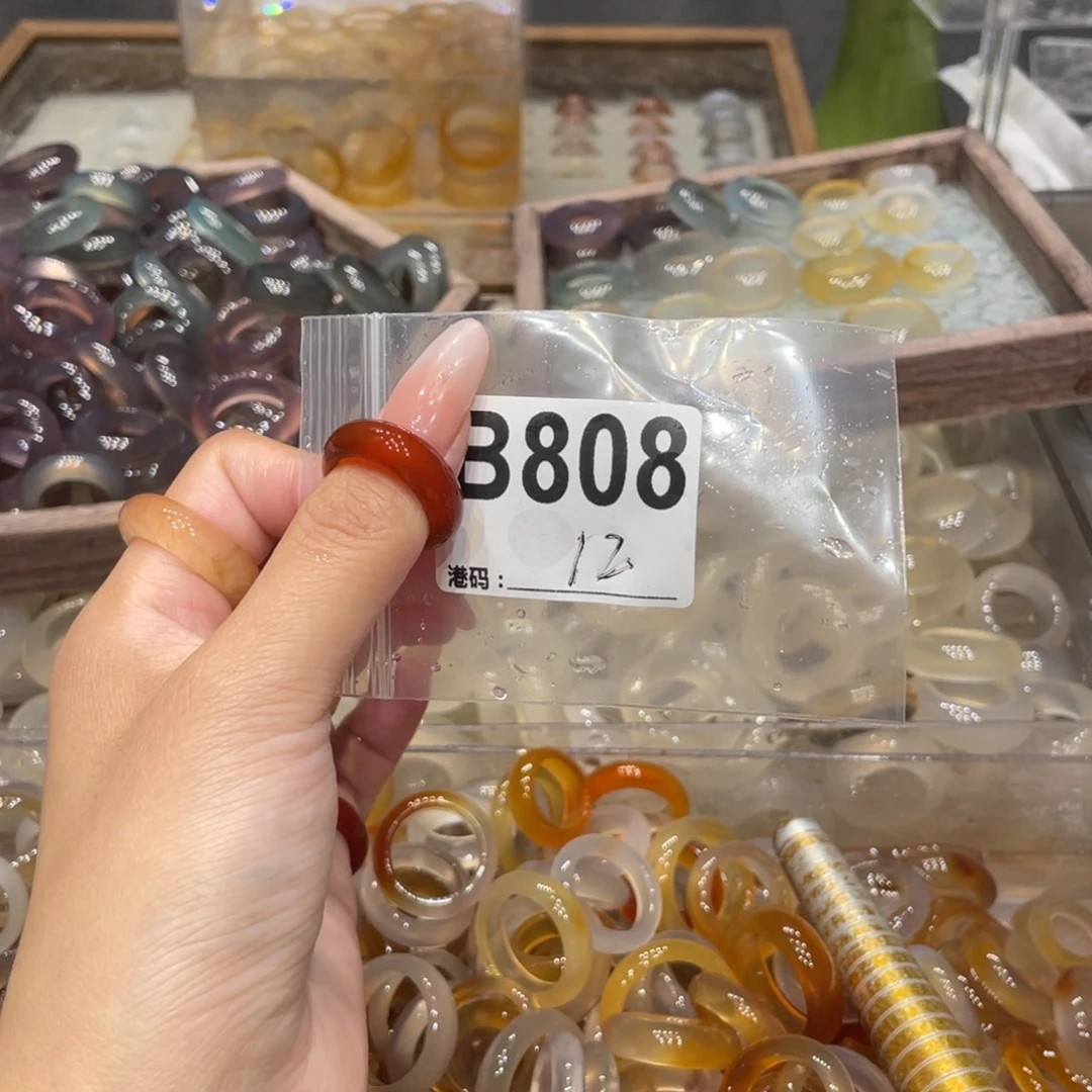 玛瑙/玉髓未镶嵌戒指808