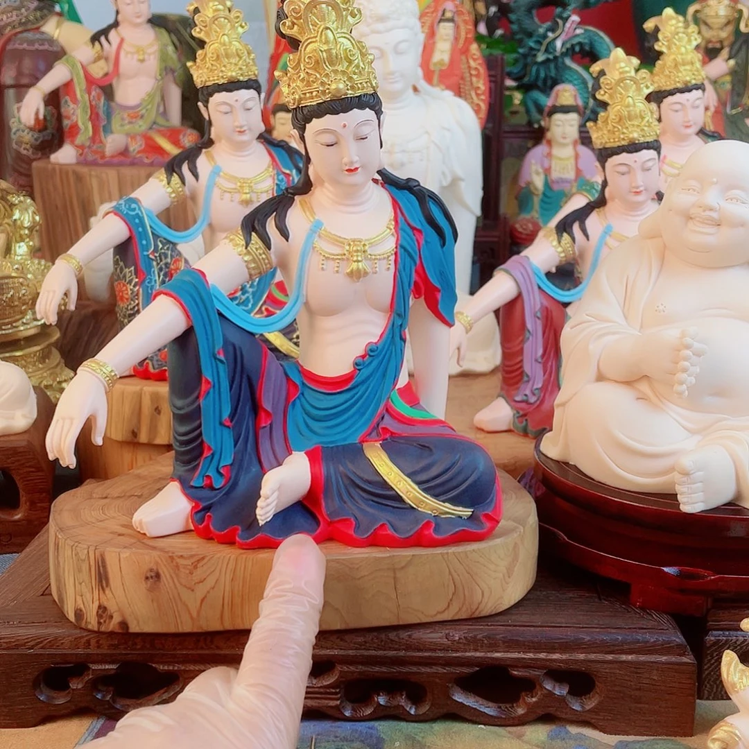 用***2石材自在观音摆件