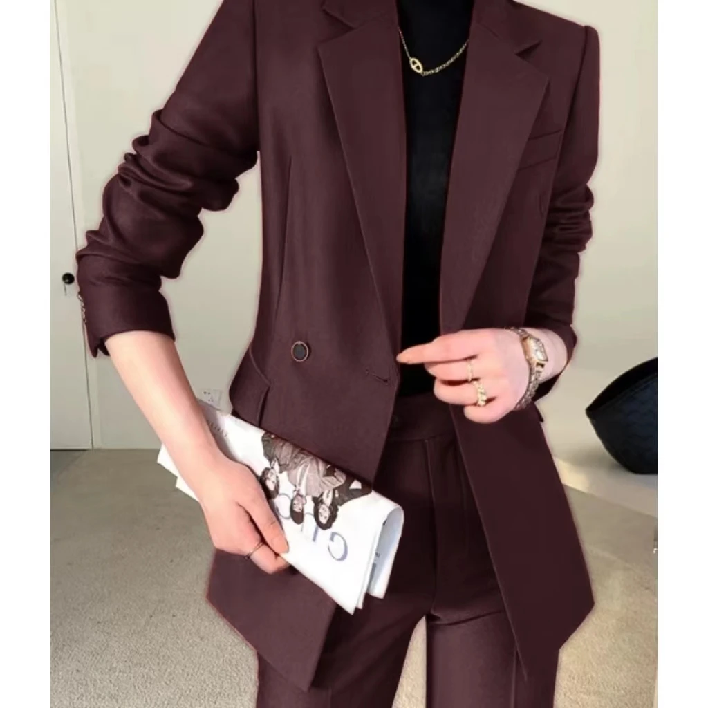 【8356套装-YR】西服女春季韩版显瘦时尚百搭休闲高级感套装