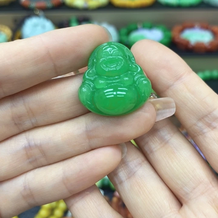 翡翠未镶嵌耳饰项链23