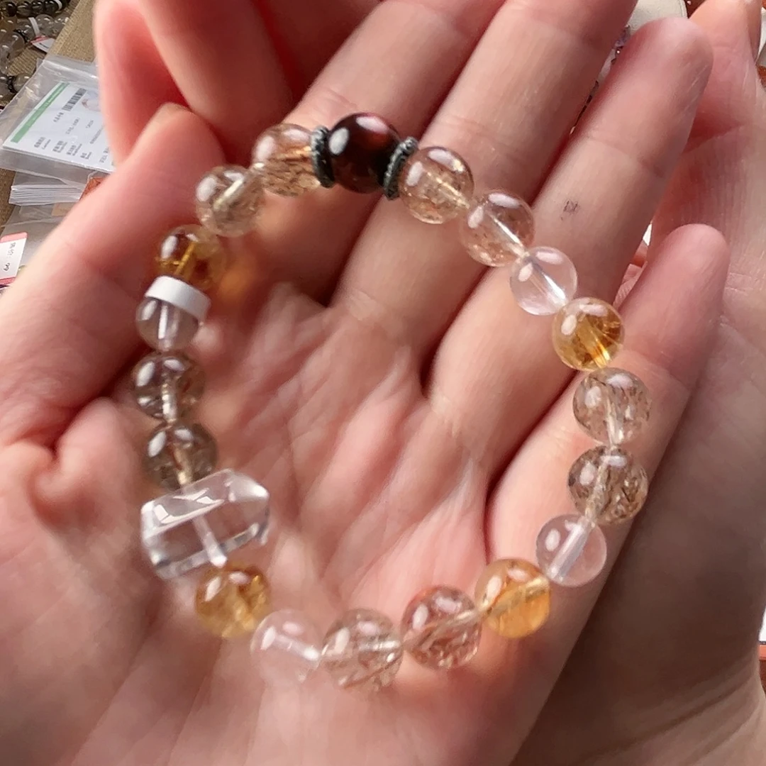 未镶嵌手链水晶黑金原创