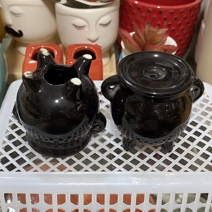 摆件陶盆有孔 微瑕介意勿拍