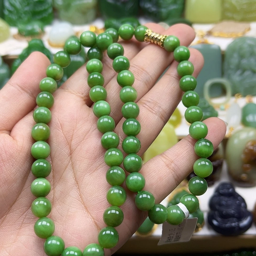 项链未镶嵌和田玉黑羊洞卡8
