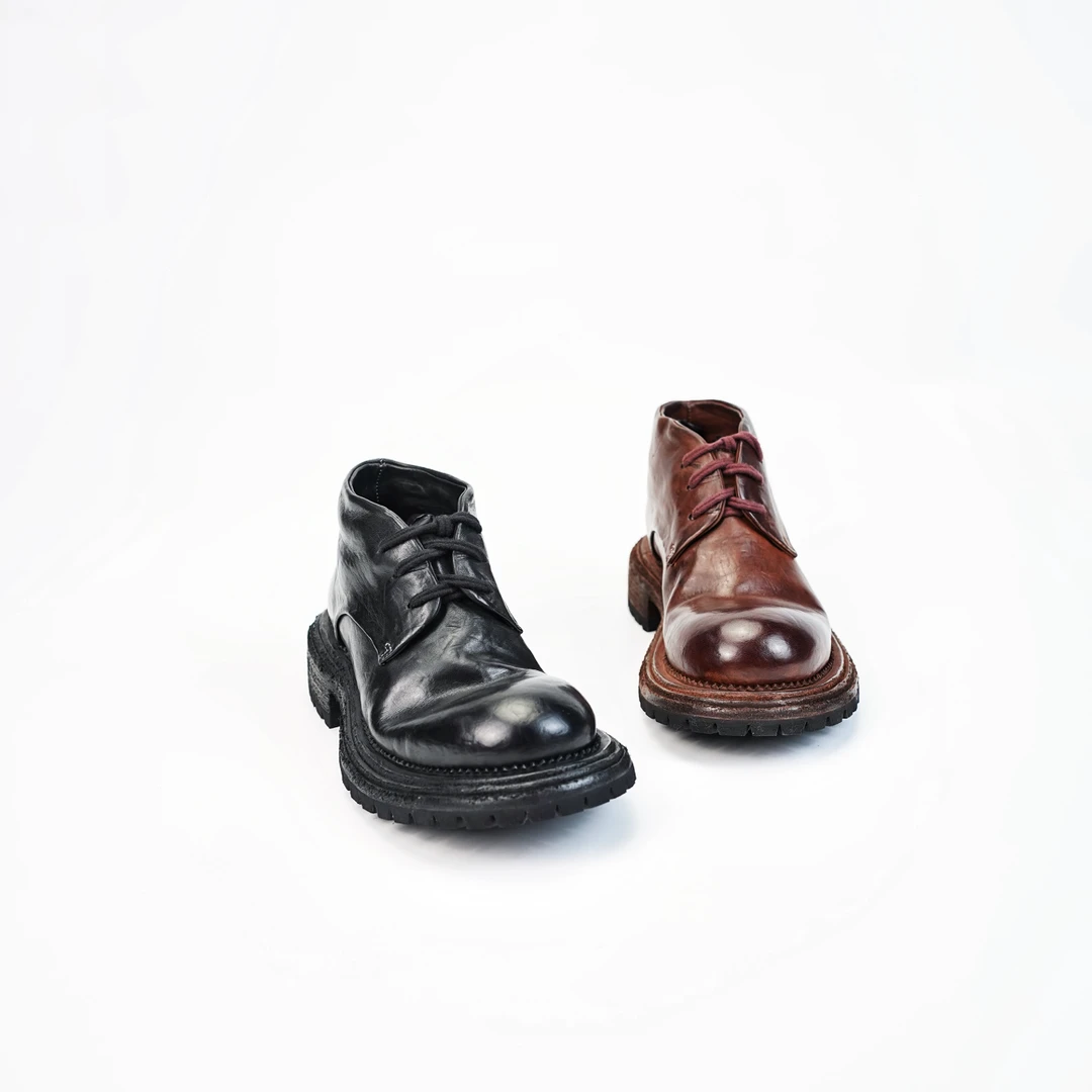 西部印像2025马丁靴女耐磨固特异高端复古手工靴巨齿鲨路王10137