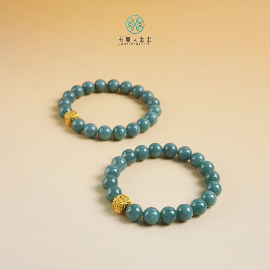 菲菲珠宝好丨翡翠单圈圆珠手串约10mm/多样性发一