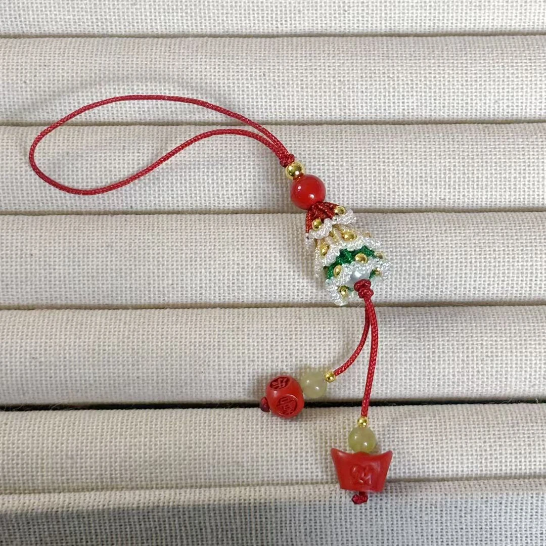 含辰砂工艺品许愿树水飞砂手机挂非遗款Sjg18