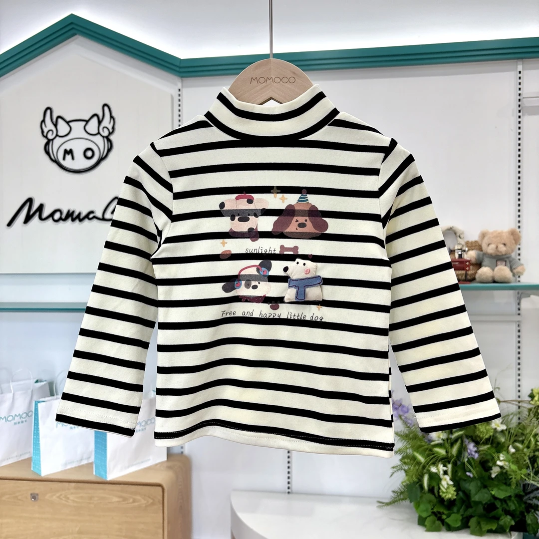 MOMOCO/玛米玛卡冬季立体卡通条纹打底衫德绒打底衫77430239028