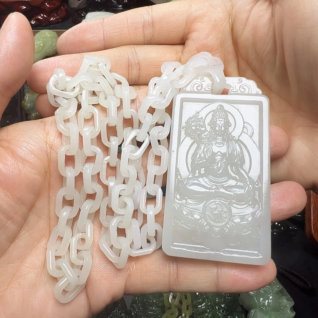 和田玉未镶嵌挂件