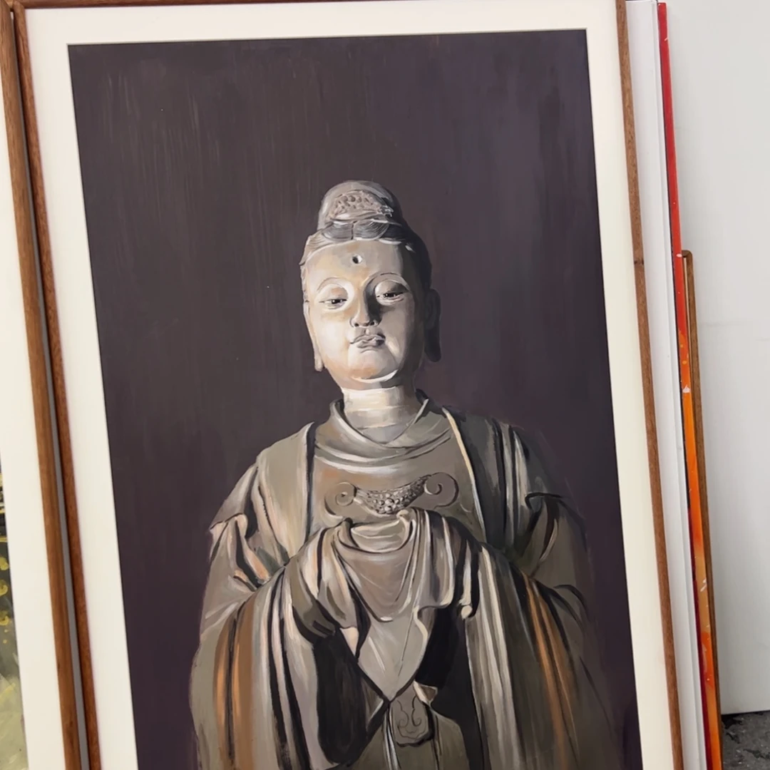 丙烯画山西大同实木