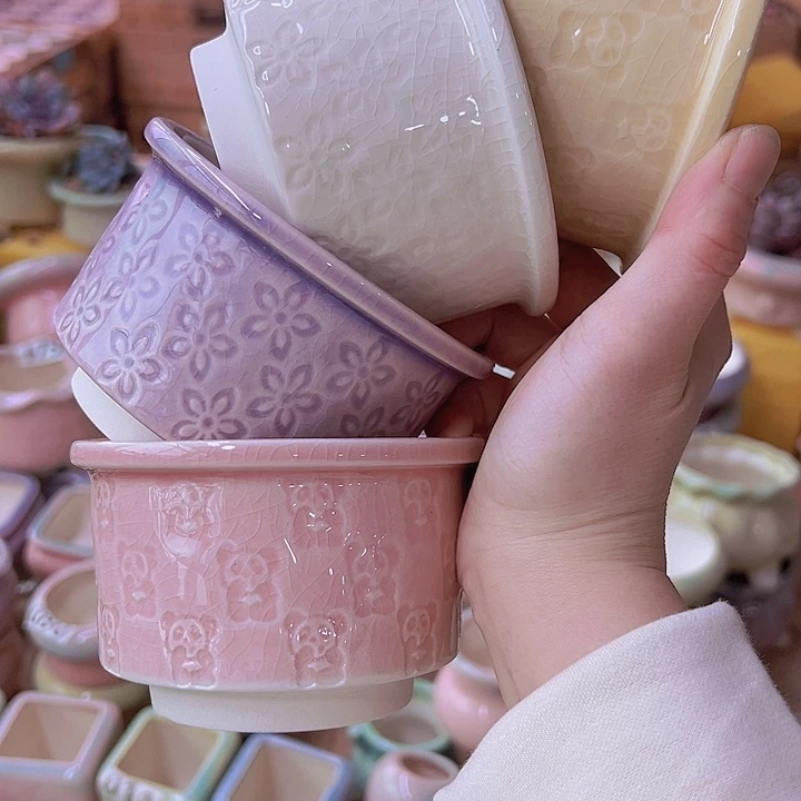 红陶陶瓷花盆当场满12包邮