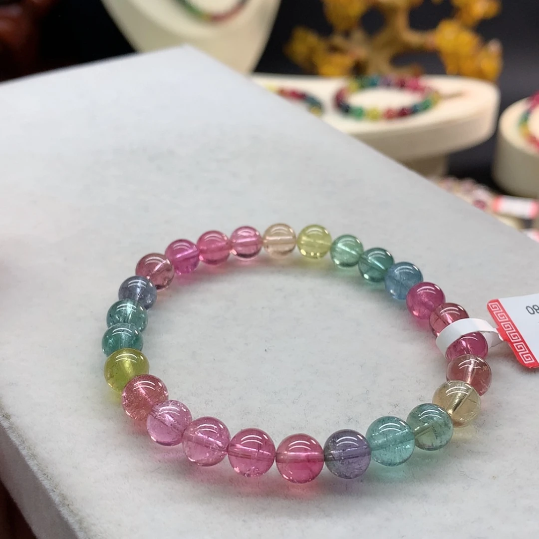 【闪购商品】未镶嵌手链碧玺艳丽人鱼单圈7