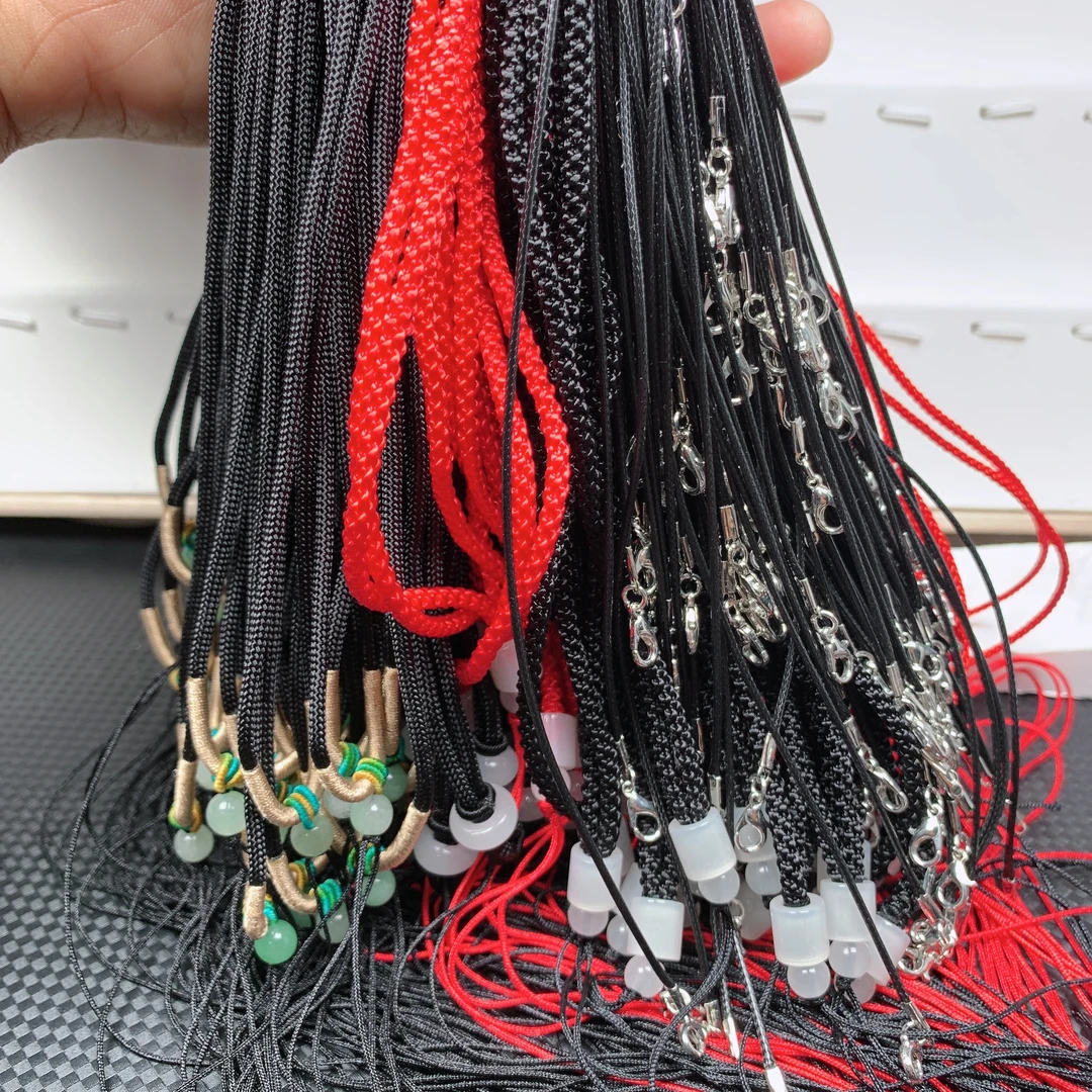 翡翠玉石花件吊坠绳手牌绳车挂绳手工编织可调节固定挂坠挂件绳