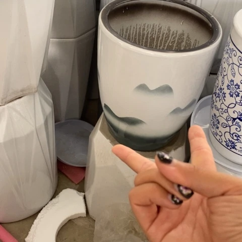 低腰锥形山水大号口32/39（2个）