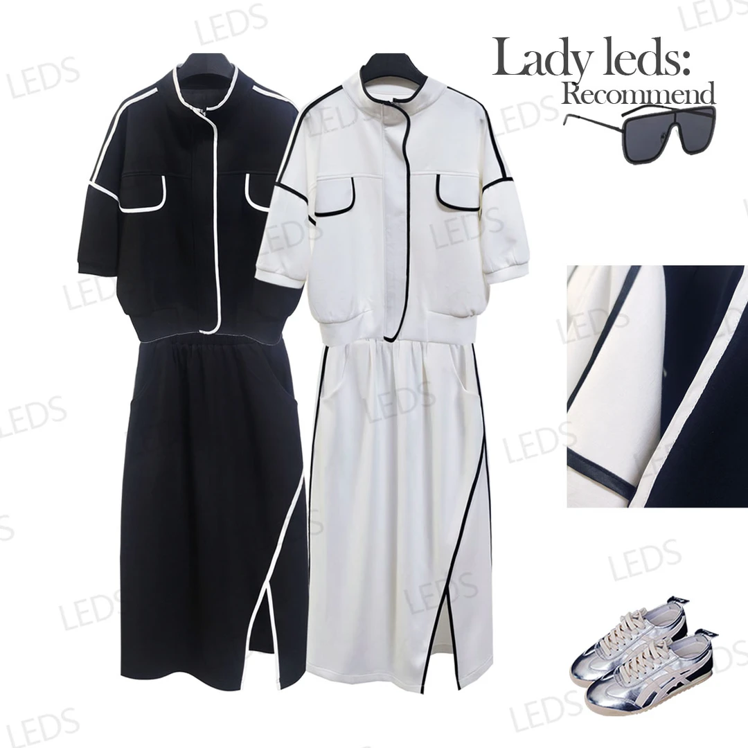 LEDS S717【巨显瘦】早秋设计感简约大气优雅女神范套装