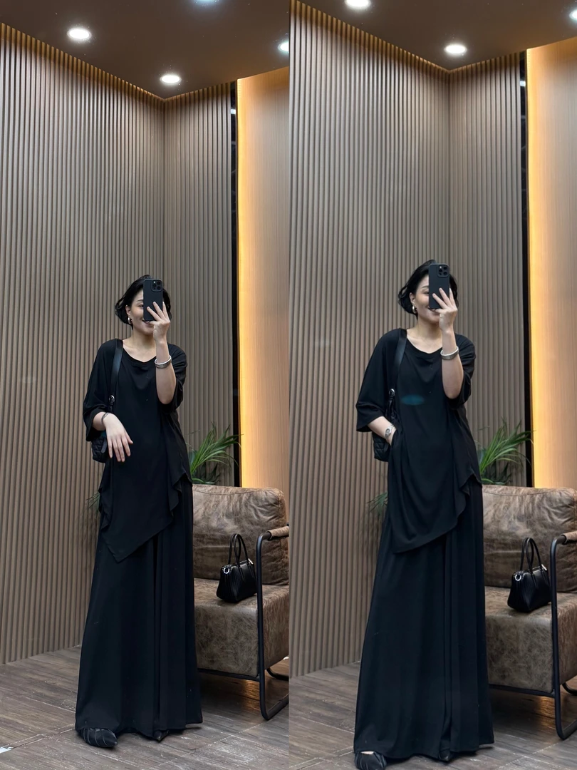 美丽定制极简高弹慵懒套裤170斤以内短袖