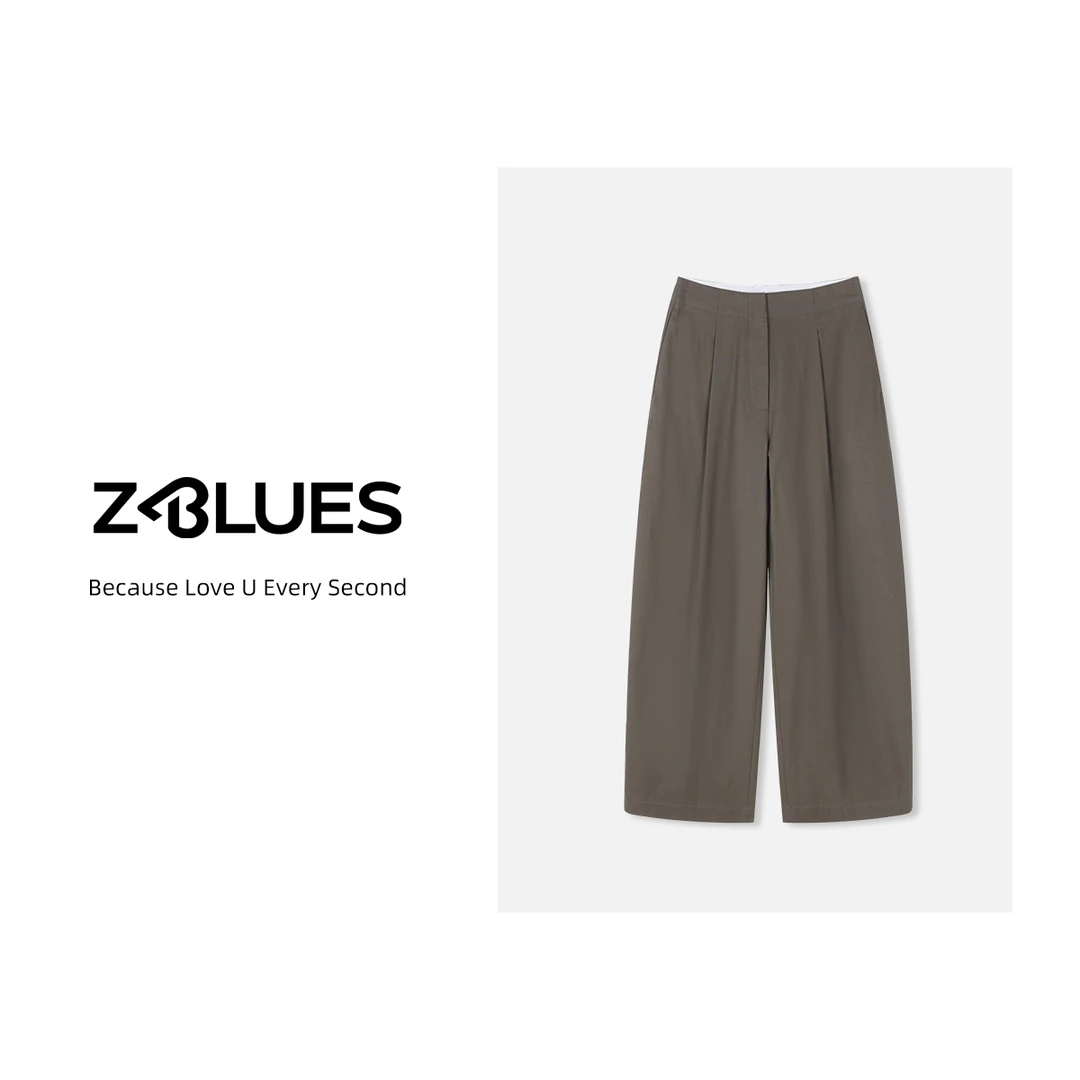 Z.blues【爱尔兰日志】四季好穿纯棉压褶连腰宽松休闲裤YZSM1330