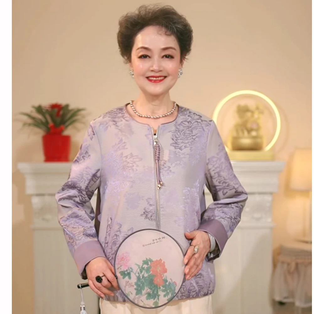 2025新款春装外套气质妈妈装时尚女装中老年上衣服洋气秋女装