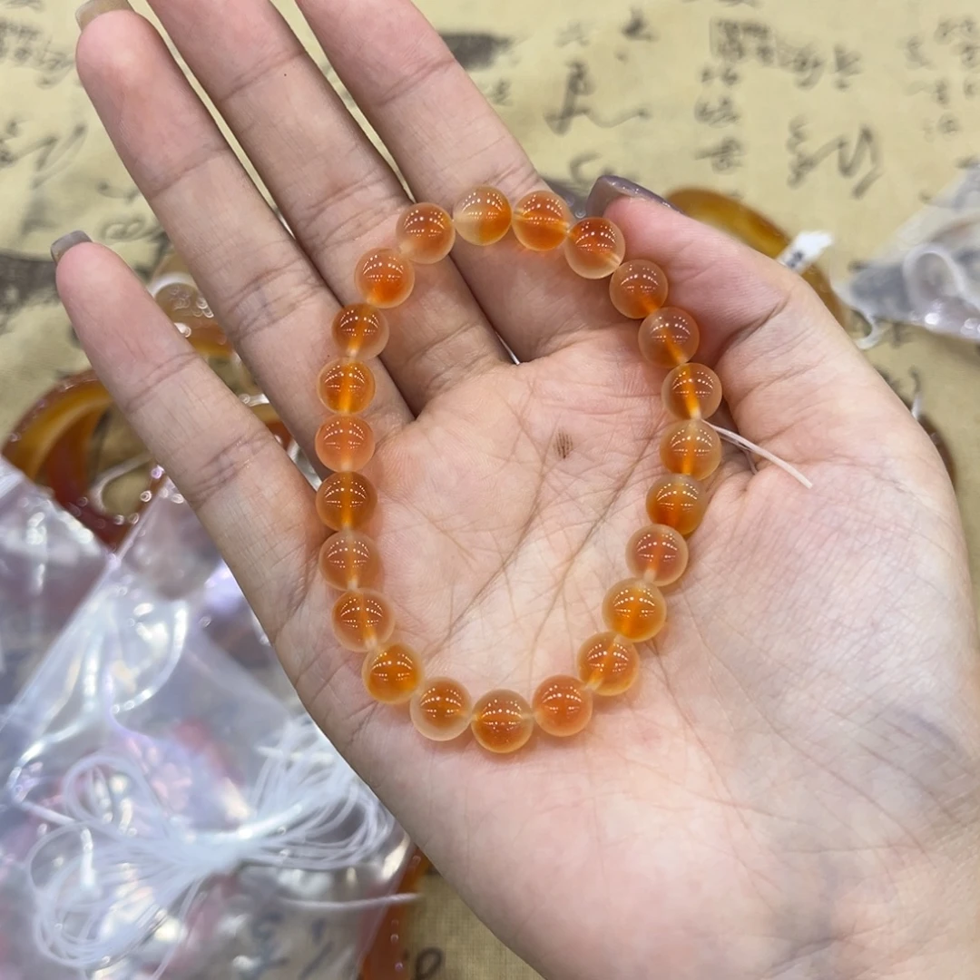 熟***人玛瑙/玉髓未镶嵌手链