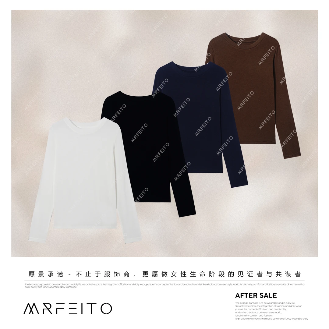 MRFEITO菲爷驾到【逸肤】洋气修身养肤简约羊绒毛衣H2M02Q32991
