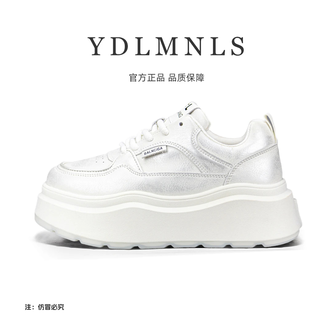 2025早春新款百搭小白鞋潮流韩版舒适厚底真皮女休闲鞋MC51651