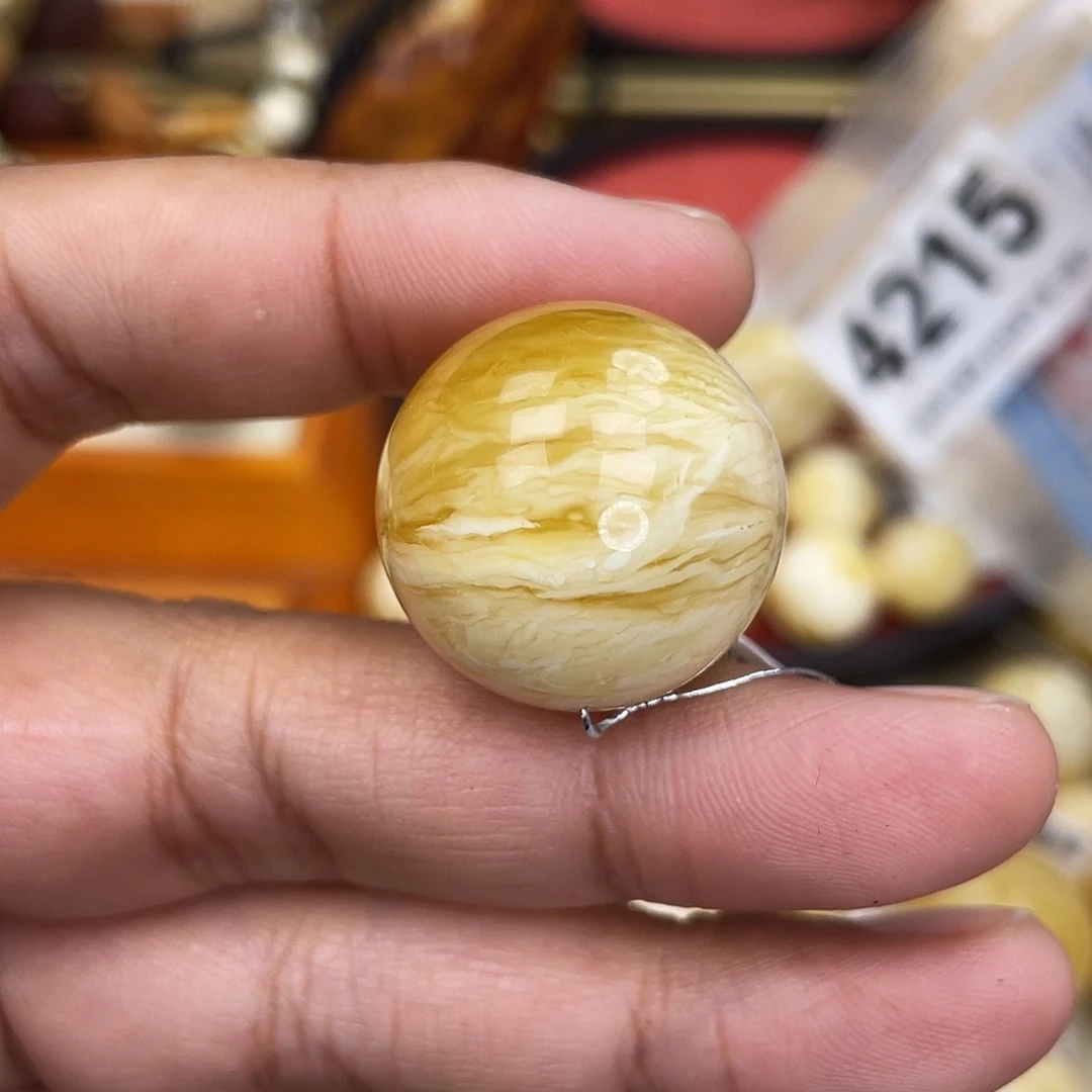 蜜蜡未镶嵌珠宝奇石小坑24.2虎皮