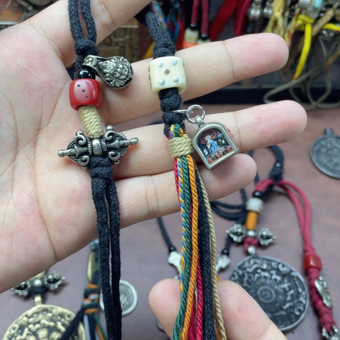 白铜九宫腰挂挂绳