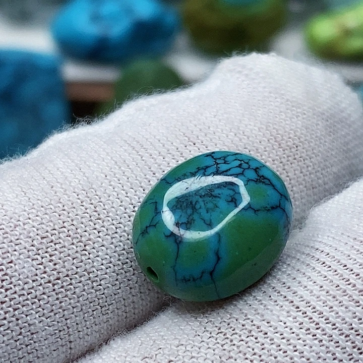 绿松石未镶嵌天然原矿 地大质检