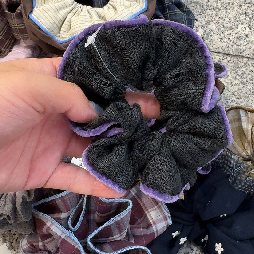 无非金属紫色边边高马尾发圈