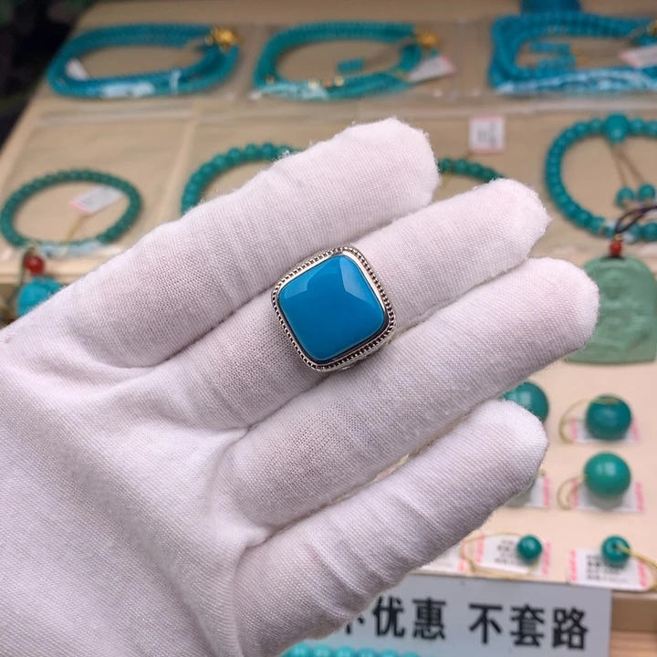 银S925镶嵌绿松石珠宝奇石