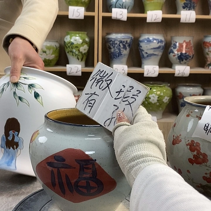 缸3xc景德镇陶瓷花盆