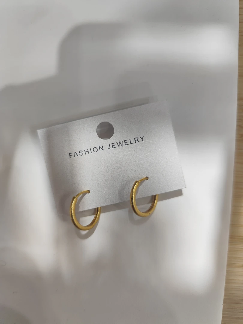 钛钢婚庆饰品 钛钢金色素圈耳扣