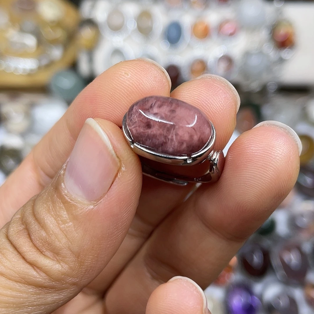 【闪购商品】银S925镶嵌珠宝半成品水晶戒指