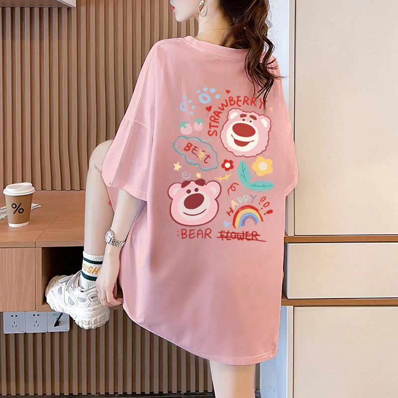 宽松哺乳衣纯棉孕妇上衣潮妈产后短袖2025夏季喂奶外穿中长款t恤