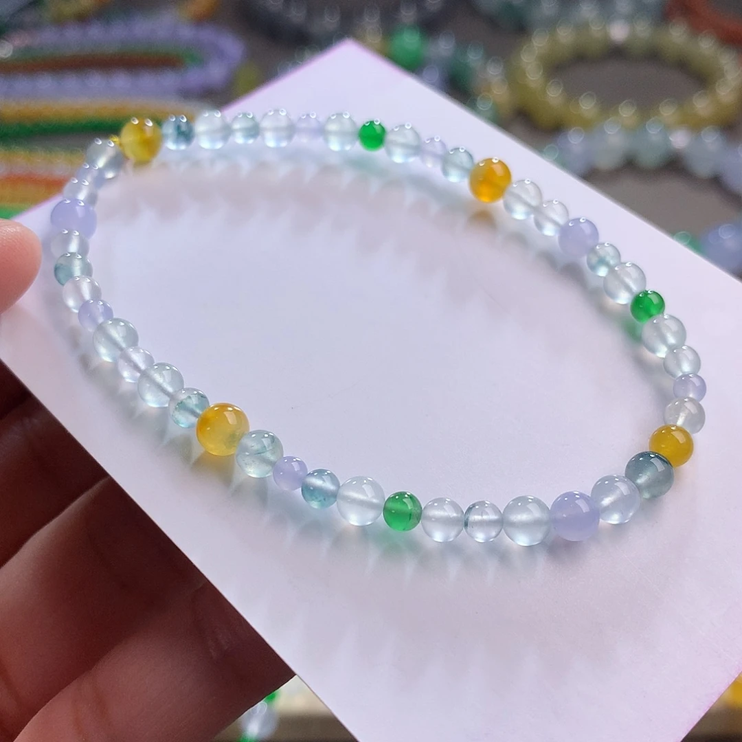 翡翠未镶嵌手链卡3～5