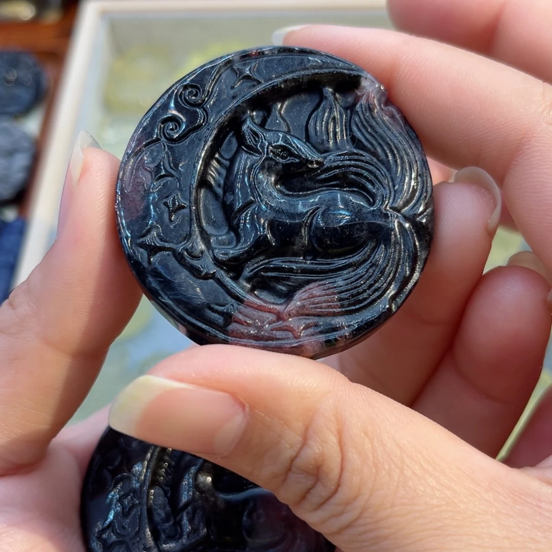 水晶颈饰银S925镶嵌石榴九尾14