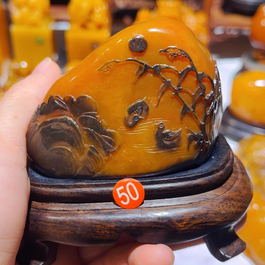 田黄石平**生石雕石雕石雕