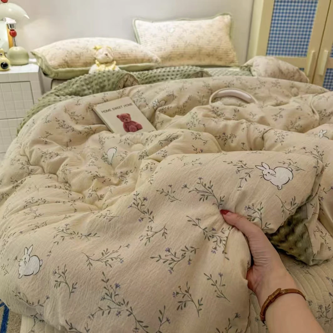 【一只兔豆豆被】200*230cm保暖舒适亲肤柔软加厚透气豆豆被子