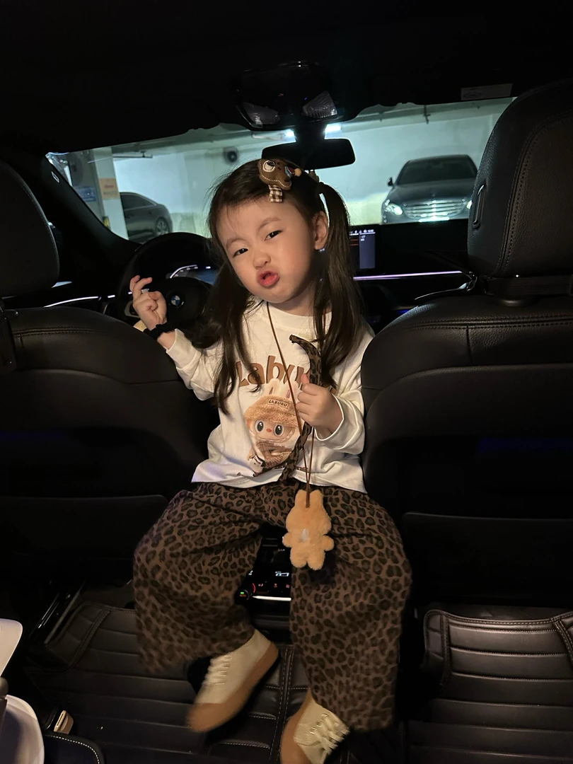 现货 2025早秋新款童装卡通印花T恤儿童豹纹休闲阔腿裤套装