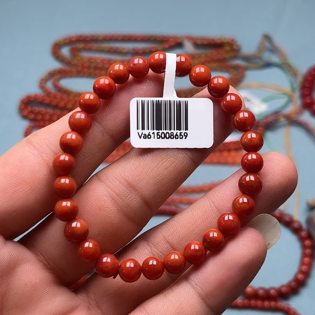 未镶嵌手链南红玛瑙柿子锦卡6 +