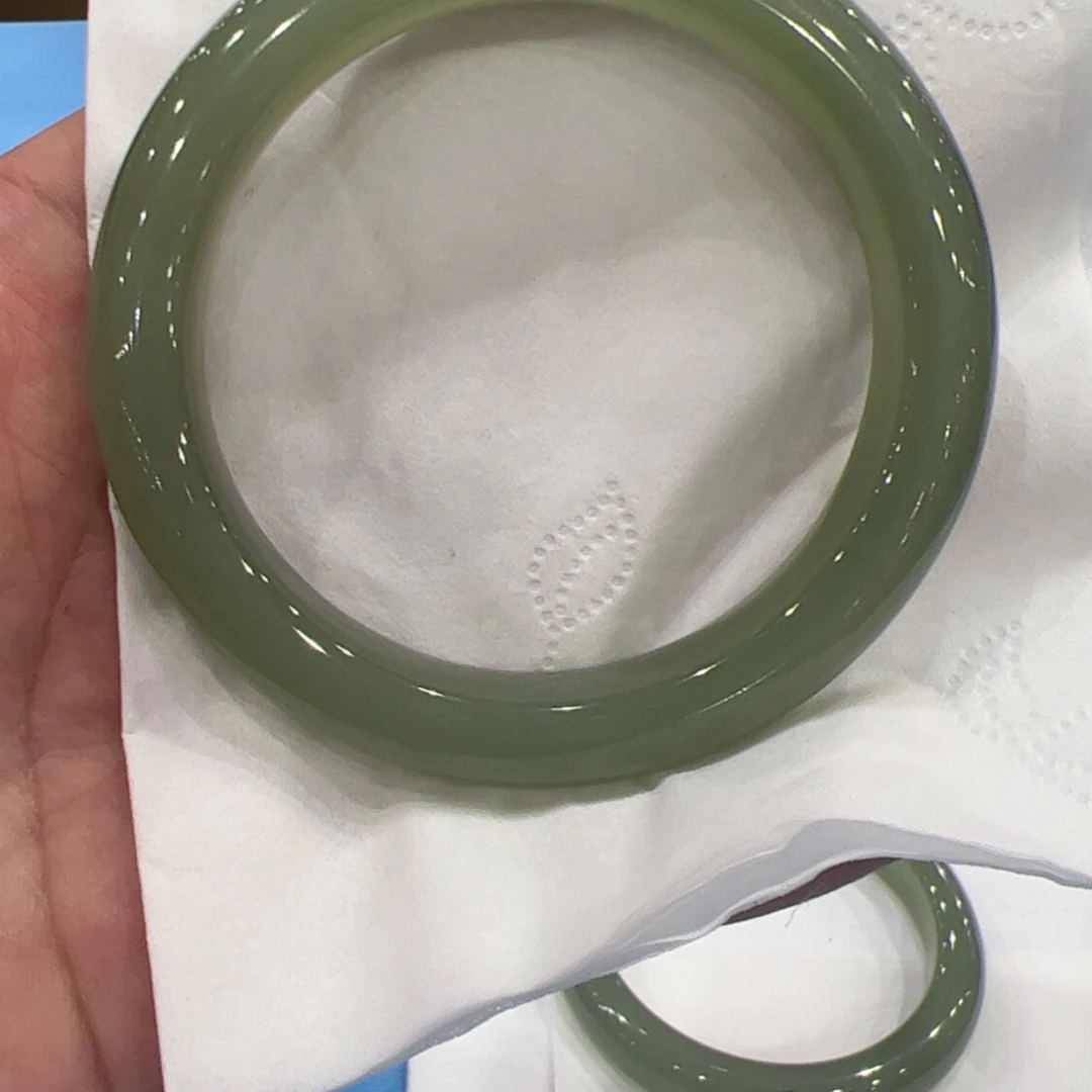 和田玉手镯未镶嵌平**康