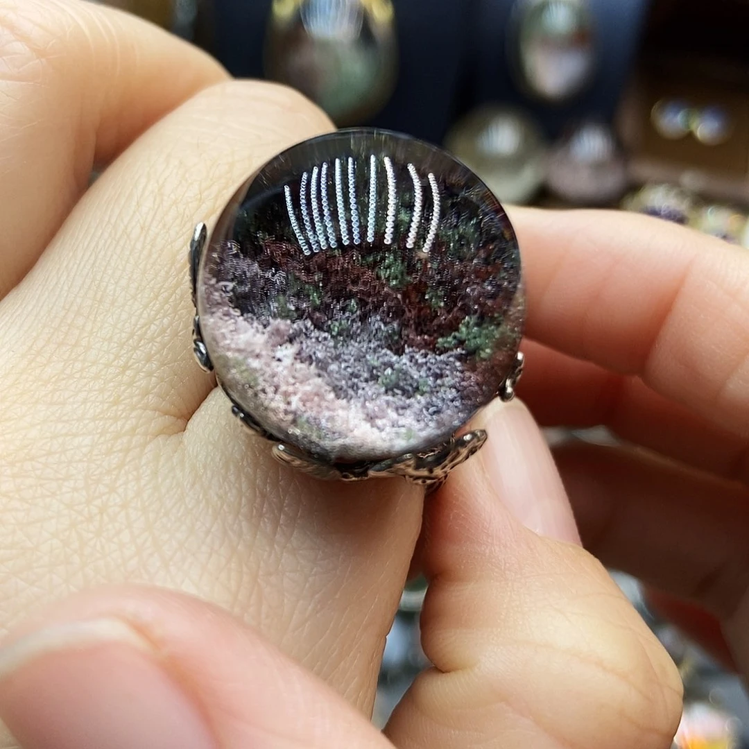 水晶戒指银S925镶嵌琪**窝