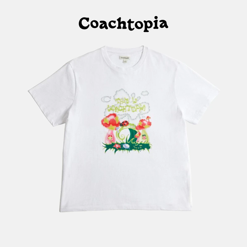 Coachtopia  标识印花经典圆领休闲T恤