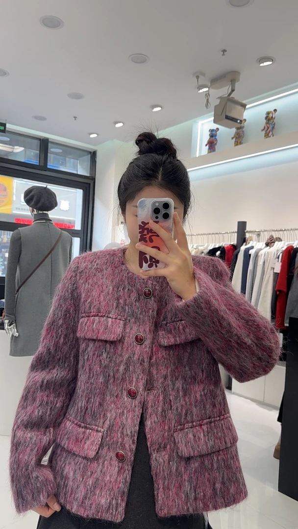 短款加绒小香风外套