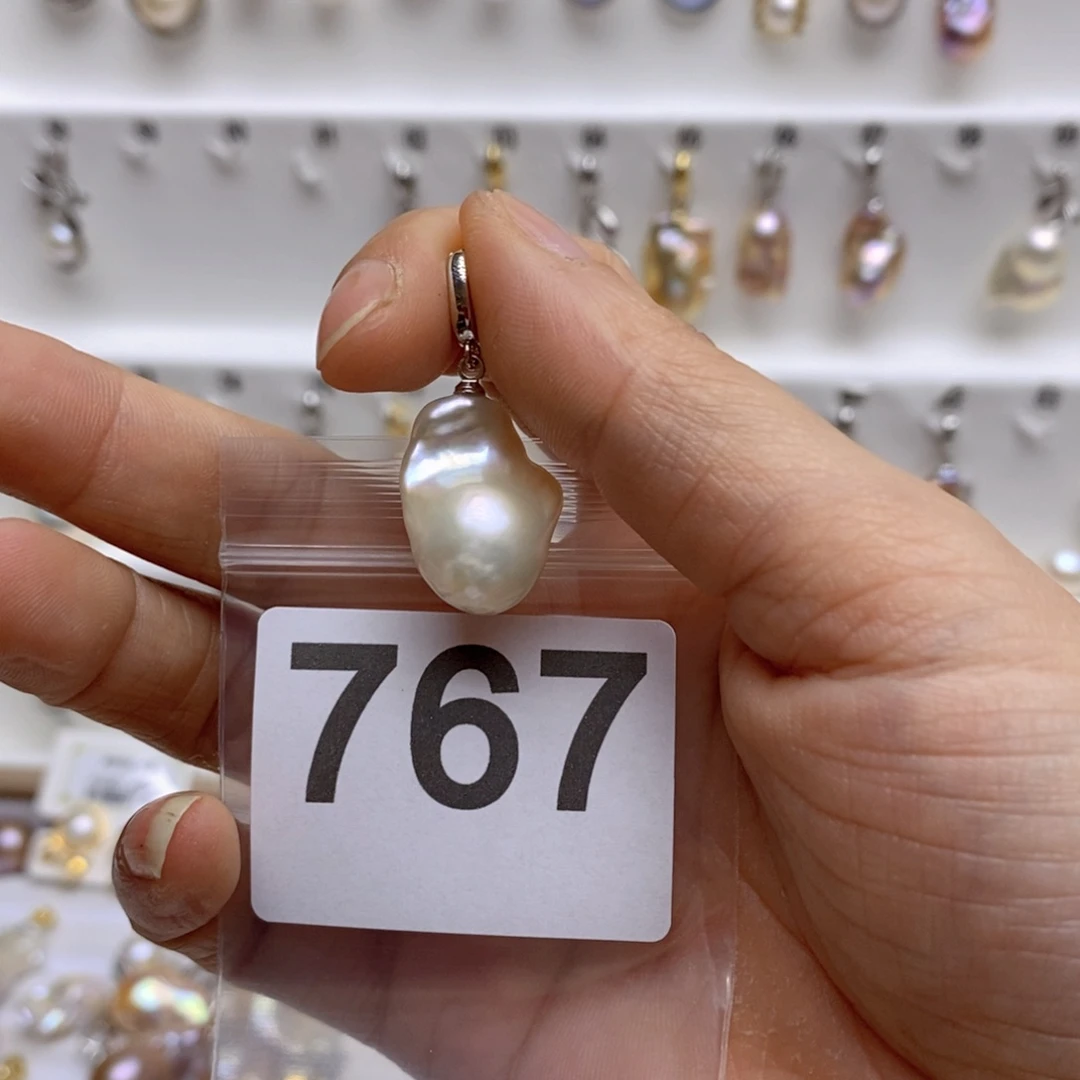 淡水珍珠颈饰银S925镶嵌767