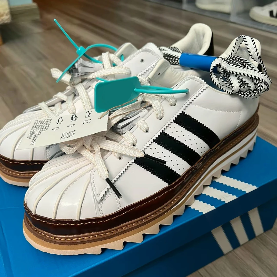 冠希联名贝壳头板鞋男女款正品德训鞋厚底运动小白鞋阿甘鞋子潮