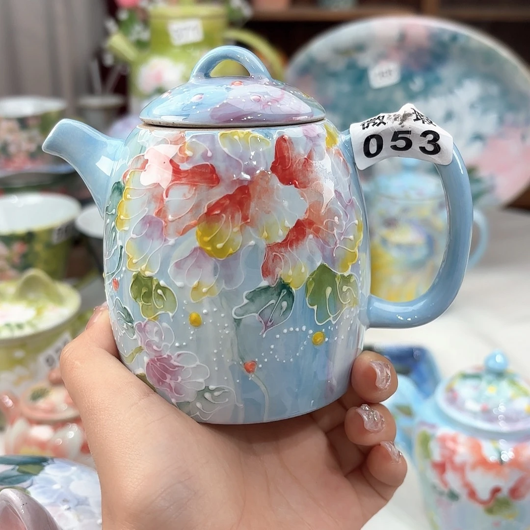 景德镇手绘高温釉下彩陶瓷茶具