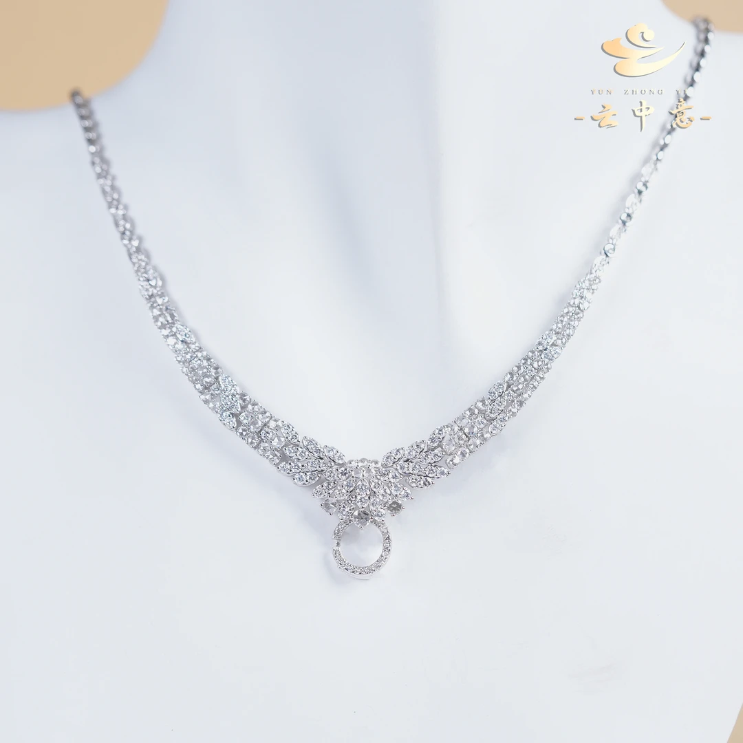 【云中意】-18K金钻石夏沫百搭链 - 多样性发货一件