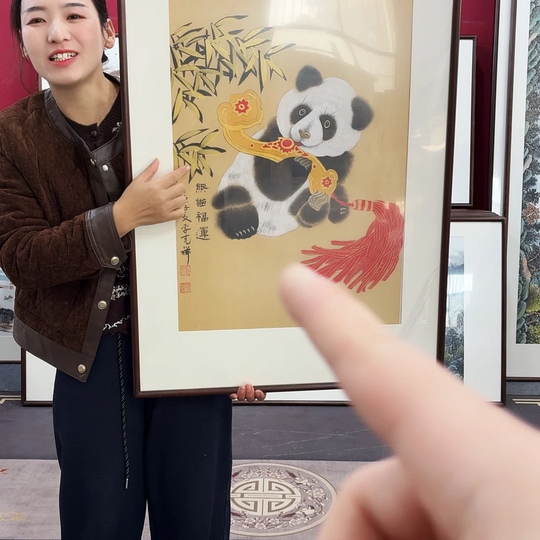 国画手绘作品90-60尺寸