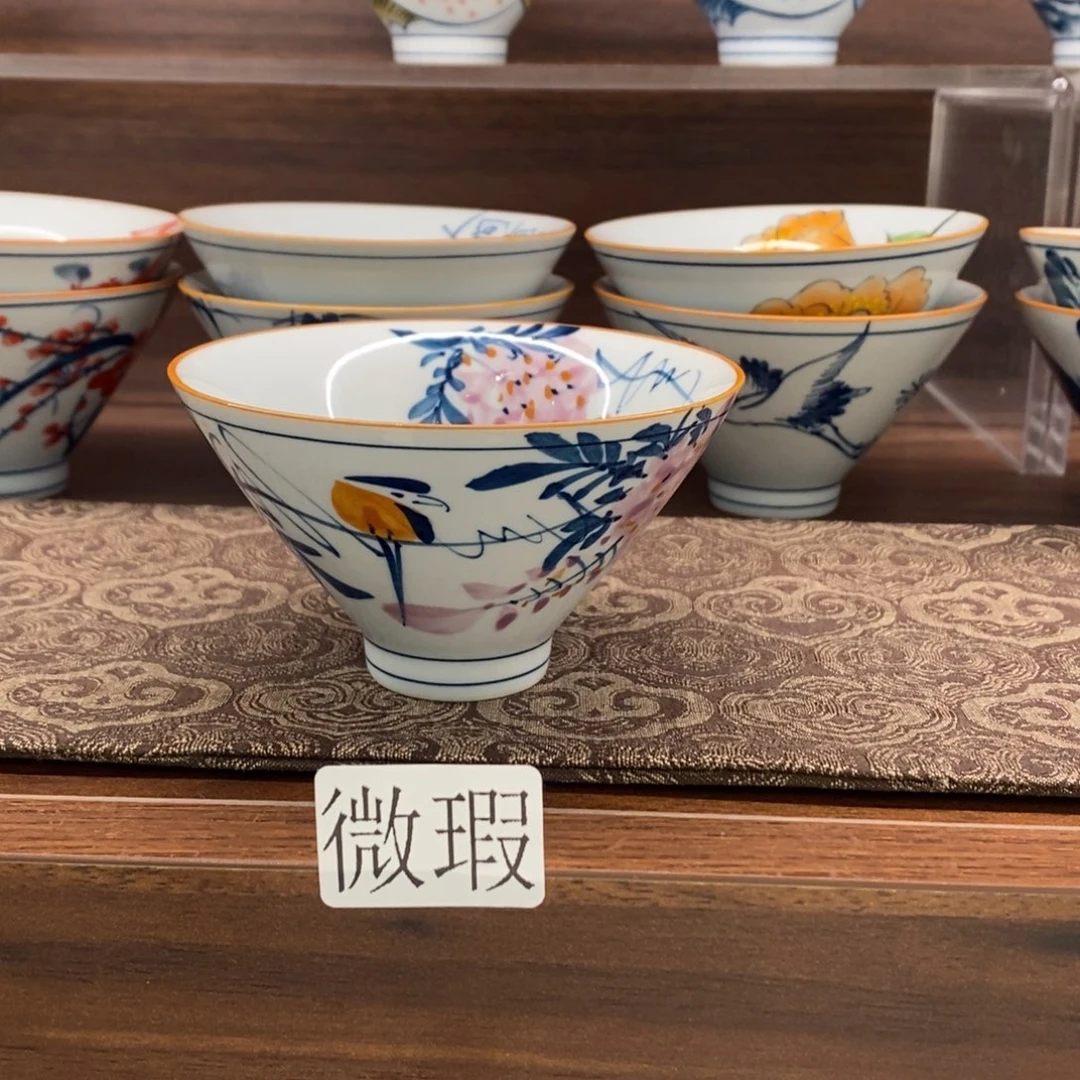 釉下彩老陶泥手工绘制